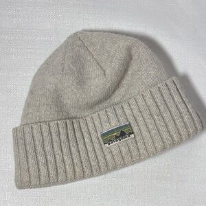 Patagonia Light Gray Knit Beanie